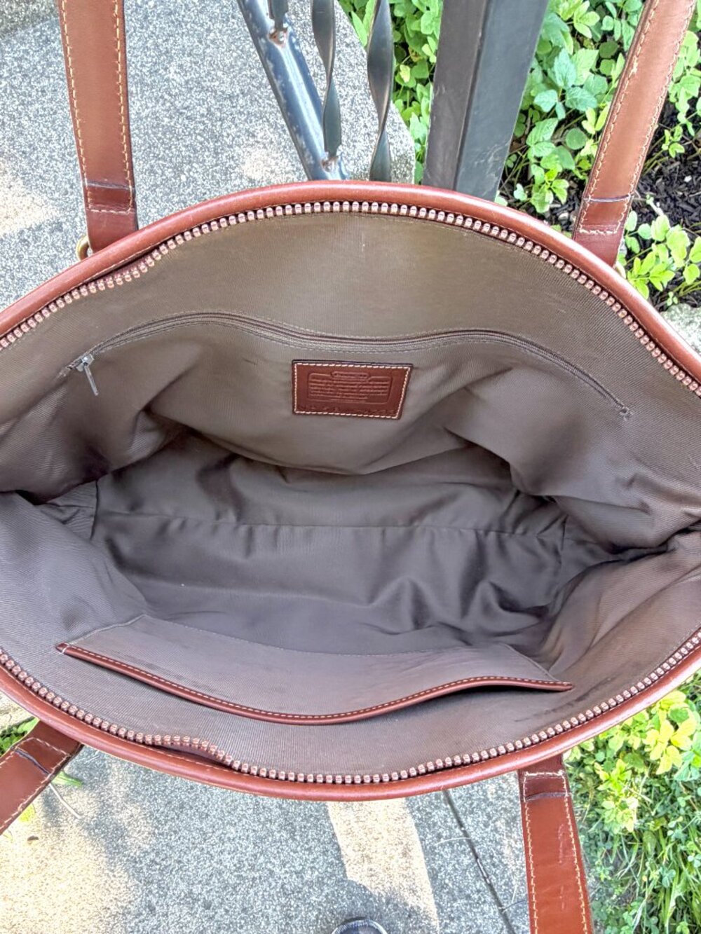COACH Vintage Sheridan Wendell Large Domed British Tan Brief Shoulder Bag Rare - Picture 9 of 14